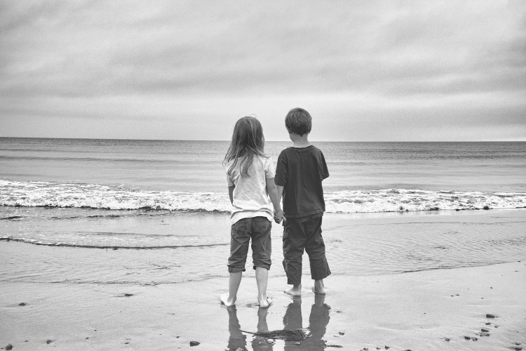 friends on beach