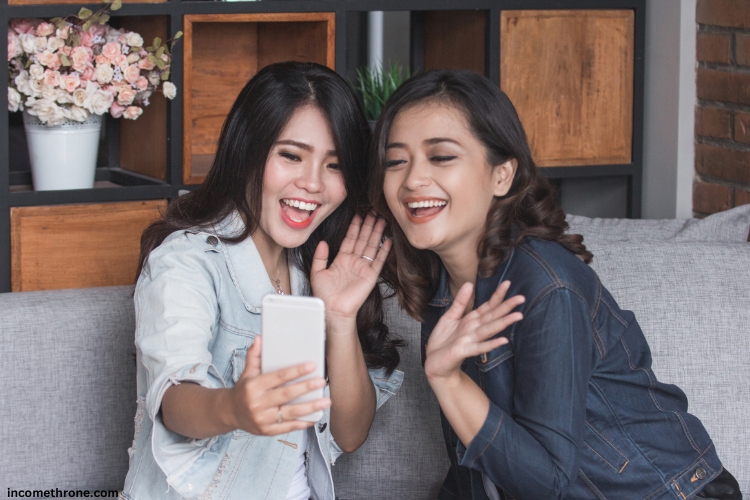 friend on video call